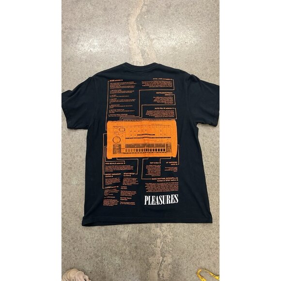 Roland x Pleasures Black Tee  Size Medium - Picture 5 of 5